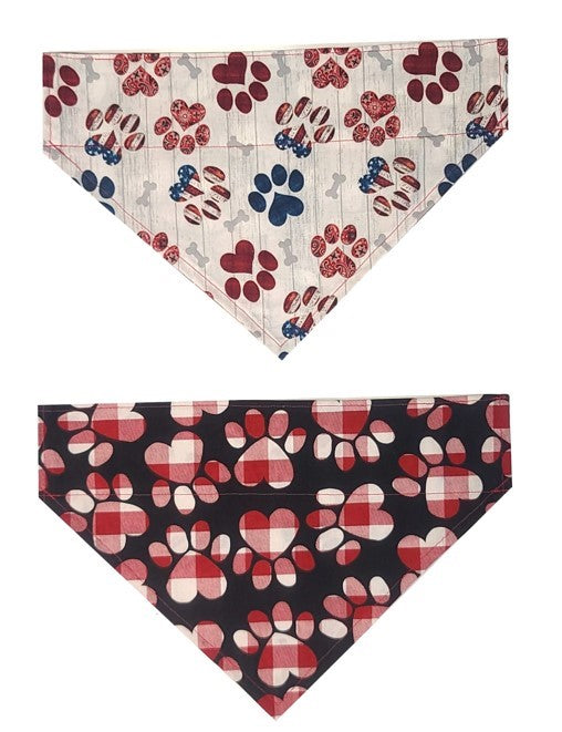 Americana & Gingham Reversible Pet Bandana